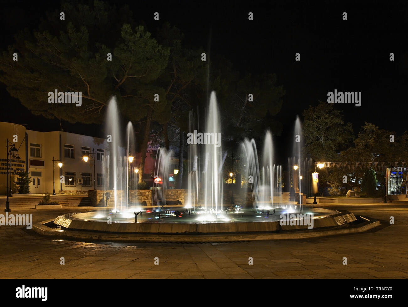 Fountain in Polikastro. Administrative region Central Macedonia. Greece Stock Photo