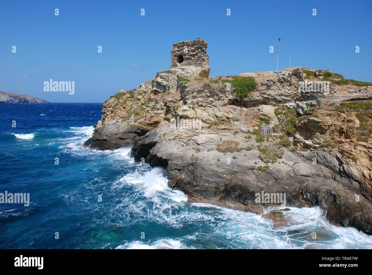 Andros Island in Greece. Summer 2018 Stock Photo