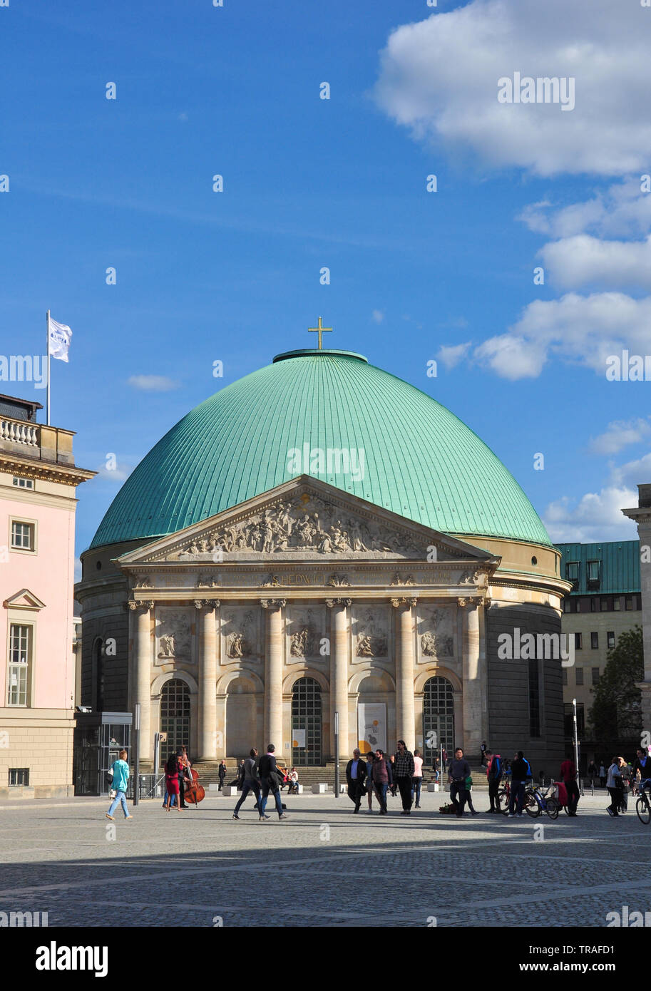 St Hedwig's Cathedral, Bebelplatz, Berlin, Germany, Europe Stock Photo