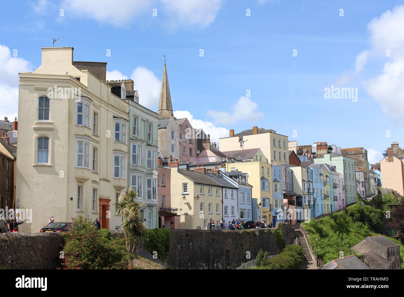 A Photograph Of Colourful Homes And Buildings Of Tenby