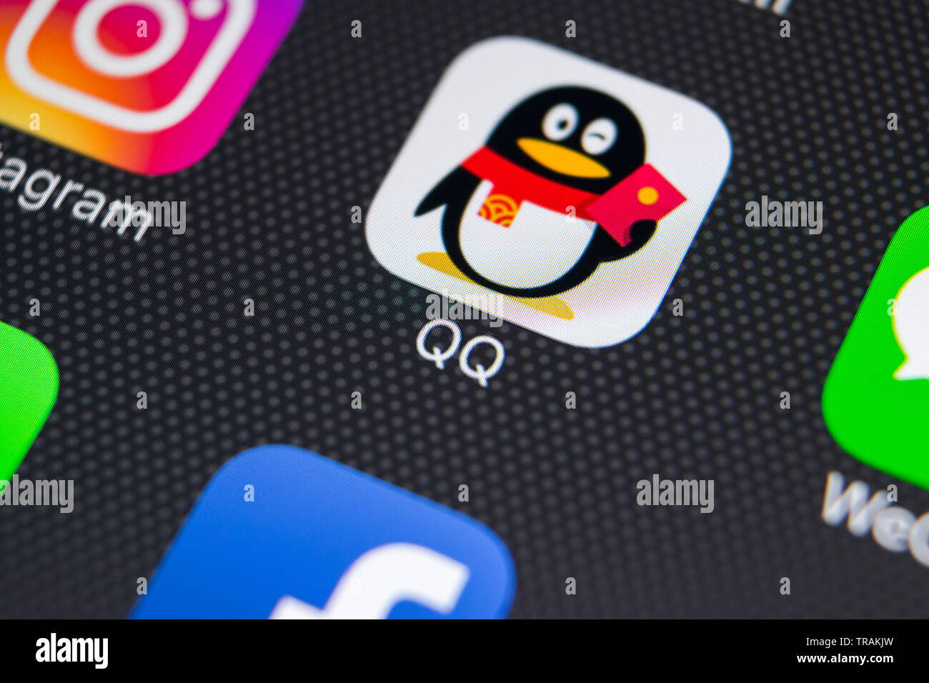 Sankt,Petersburg, Russia, February 9, 2018 QQ messenger