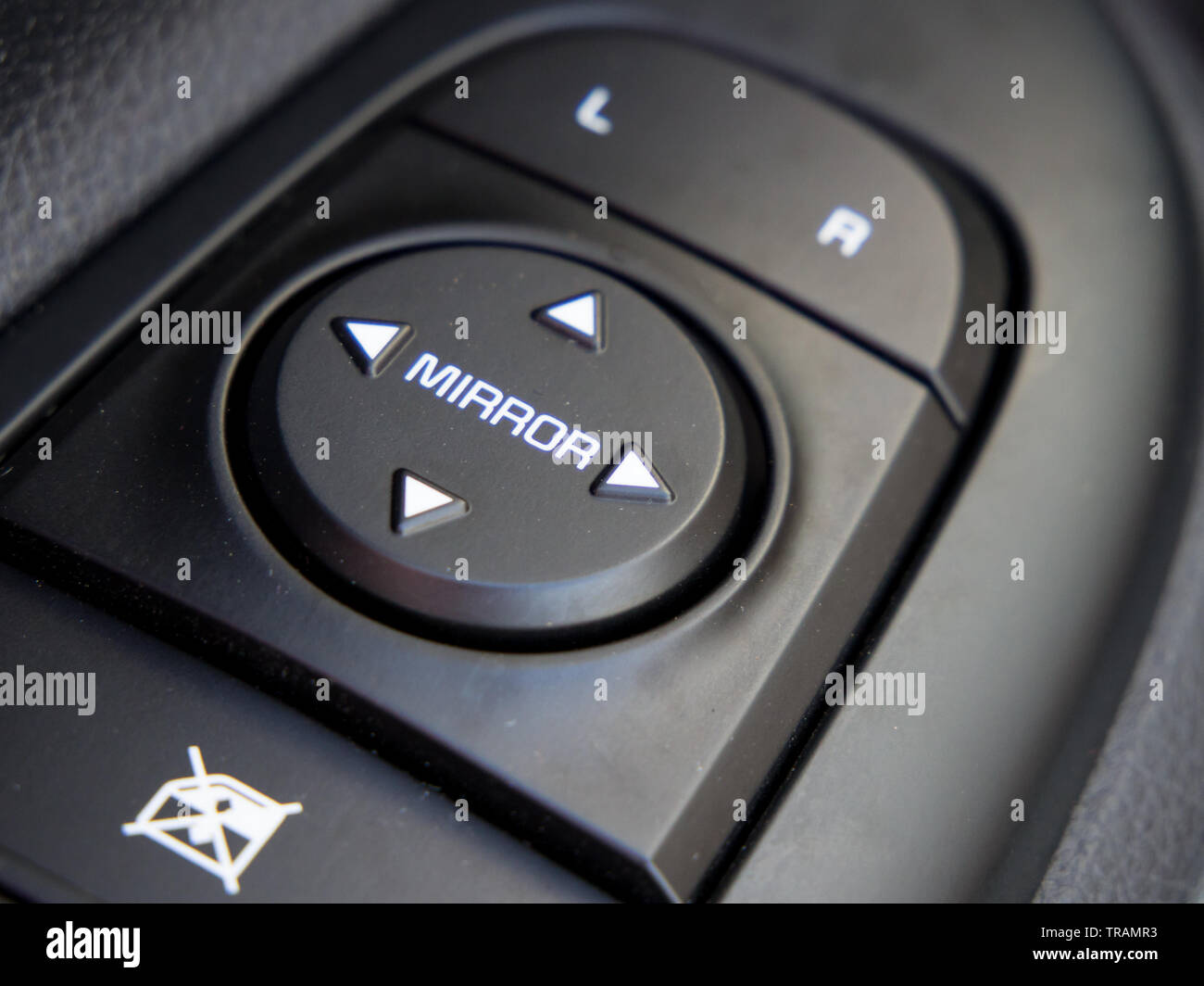 Control side mirrors on the car door Stock Photo Alamy