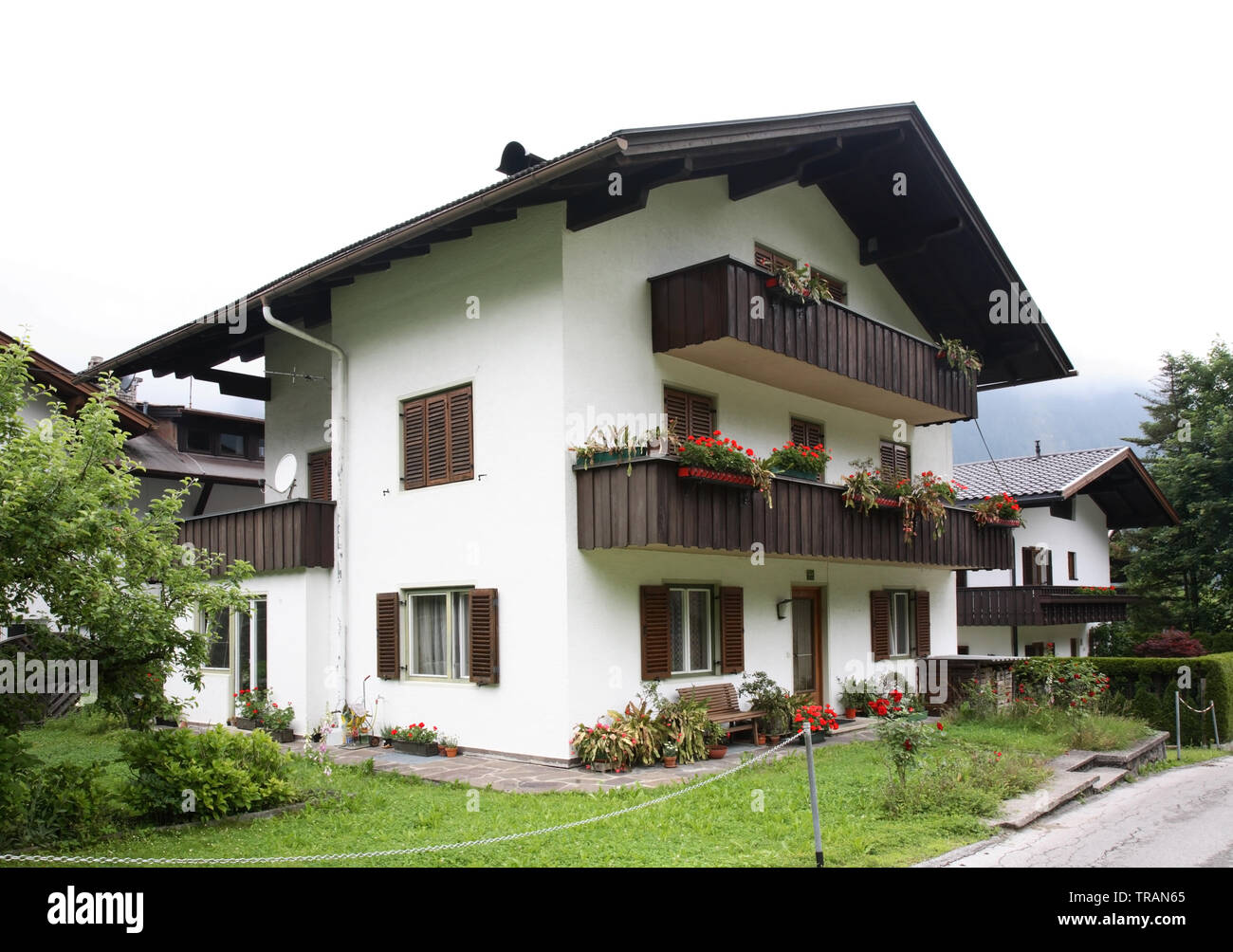 House in Valley Zillertal. Mayrhofen. Tirol. Austria Stock Photo
