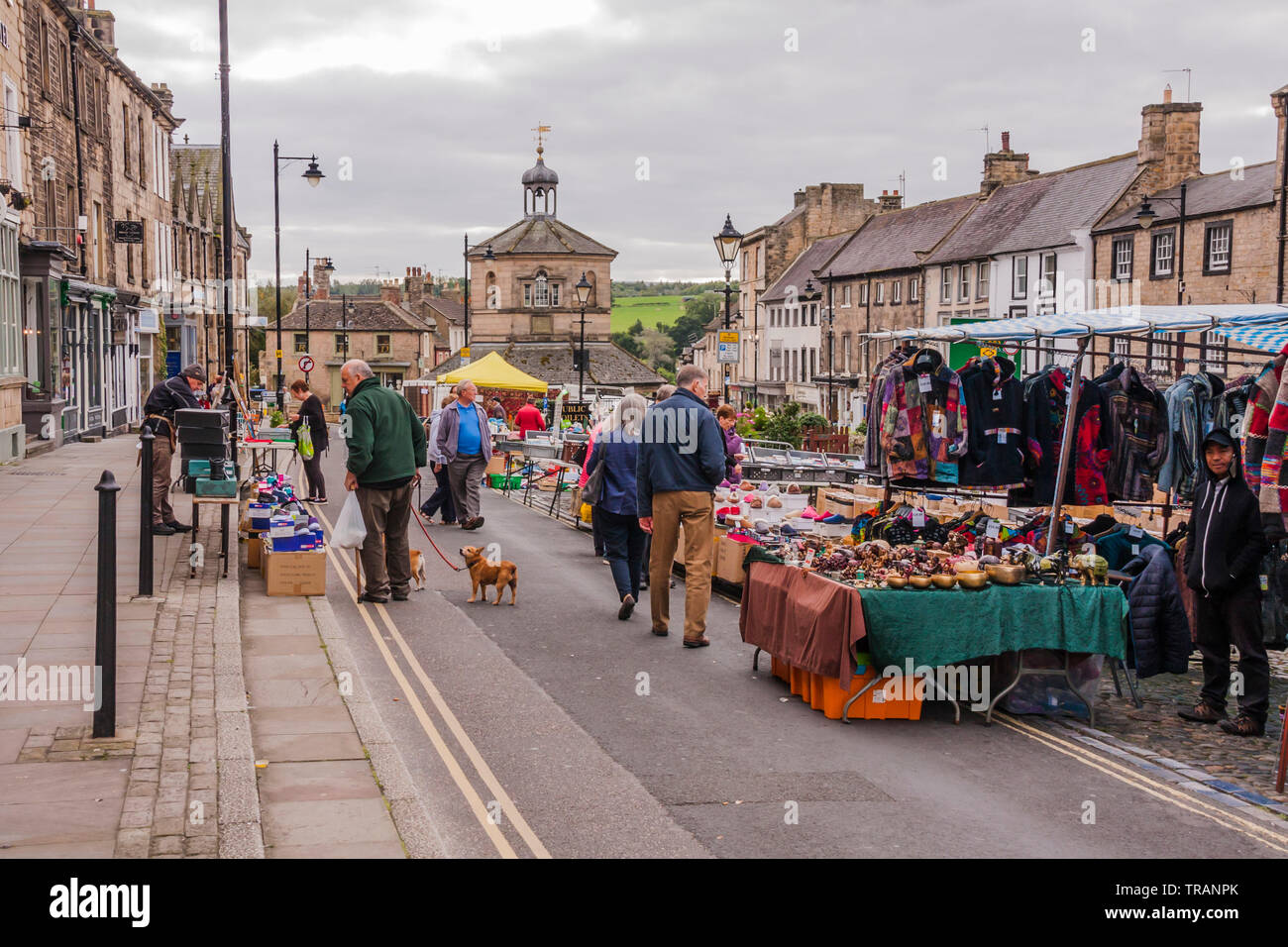 Market day at Barnard Castle in County Durham,England,UK. Visited by ...