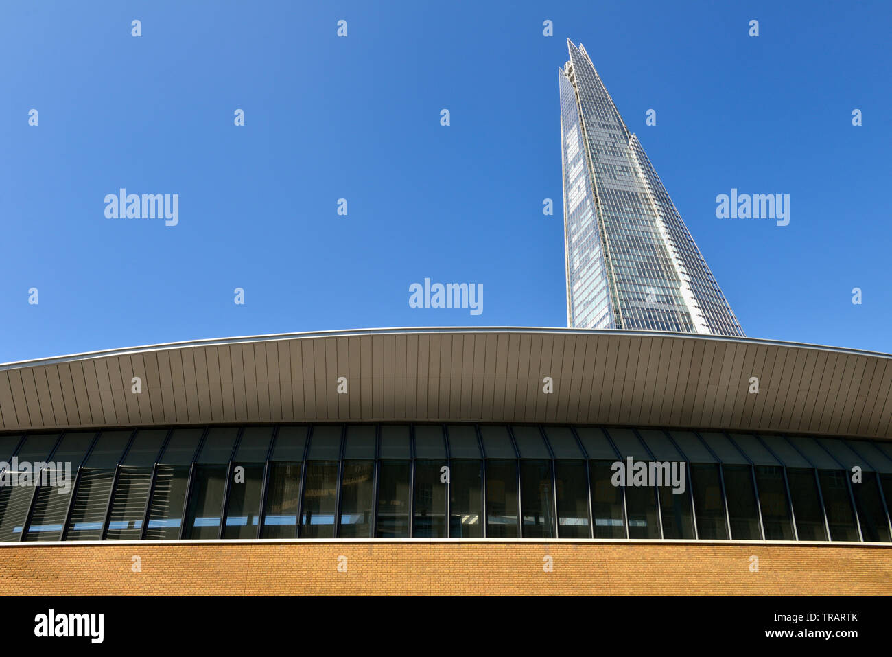 Shard of Glass and the new London Bridge Station development, Southwark, London, United Kingdom Stock Photo