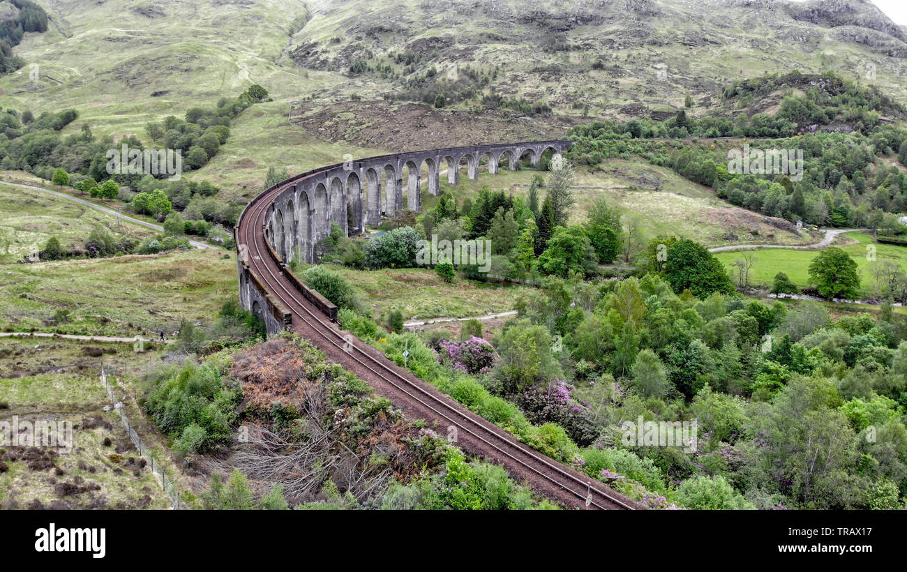 Glenfinnan viaduct aerial hires stock photography and images Alamy