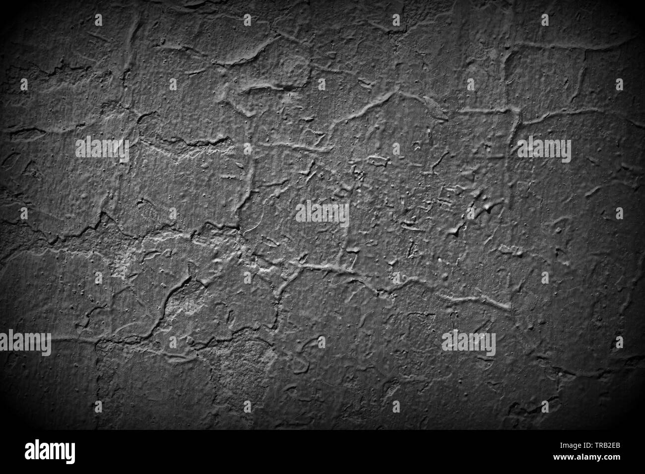 Old painted wall texture close up. Monochrome abstract background Stock Photo