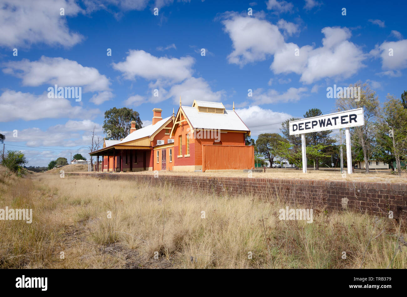 Historic railway station, Deepwater, New South Wales, Australia Stock