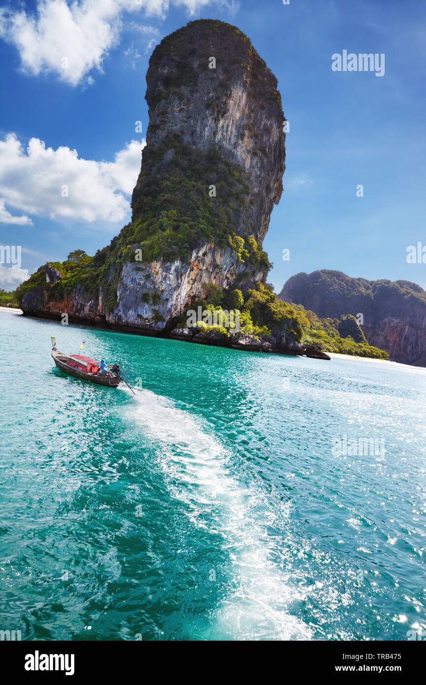 Andaman coast with beautiful rocks and beaches, Krabi province, Thailand Stock Photo