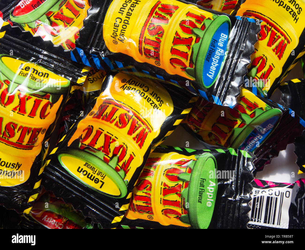 Toxic waste sweets, candy Stock Photo Alamy