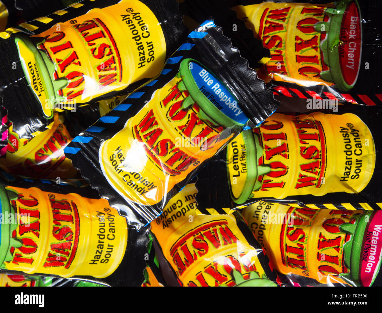 Toxic waste sweets, candy Stock Photo