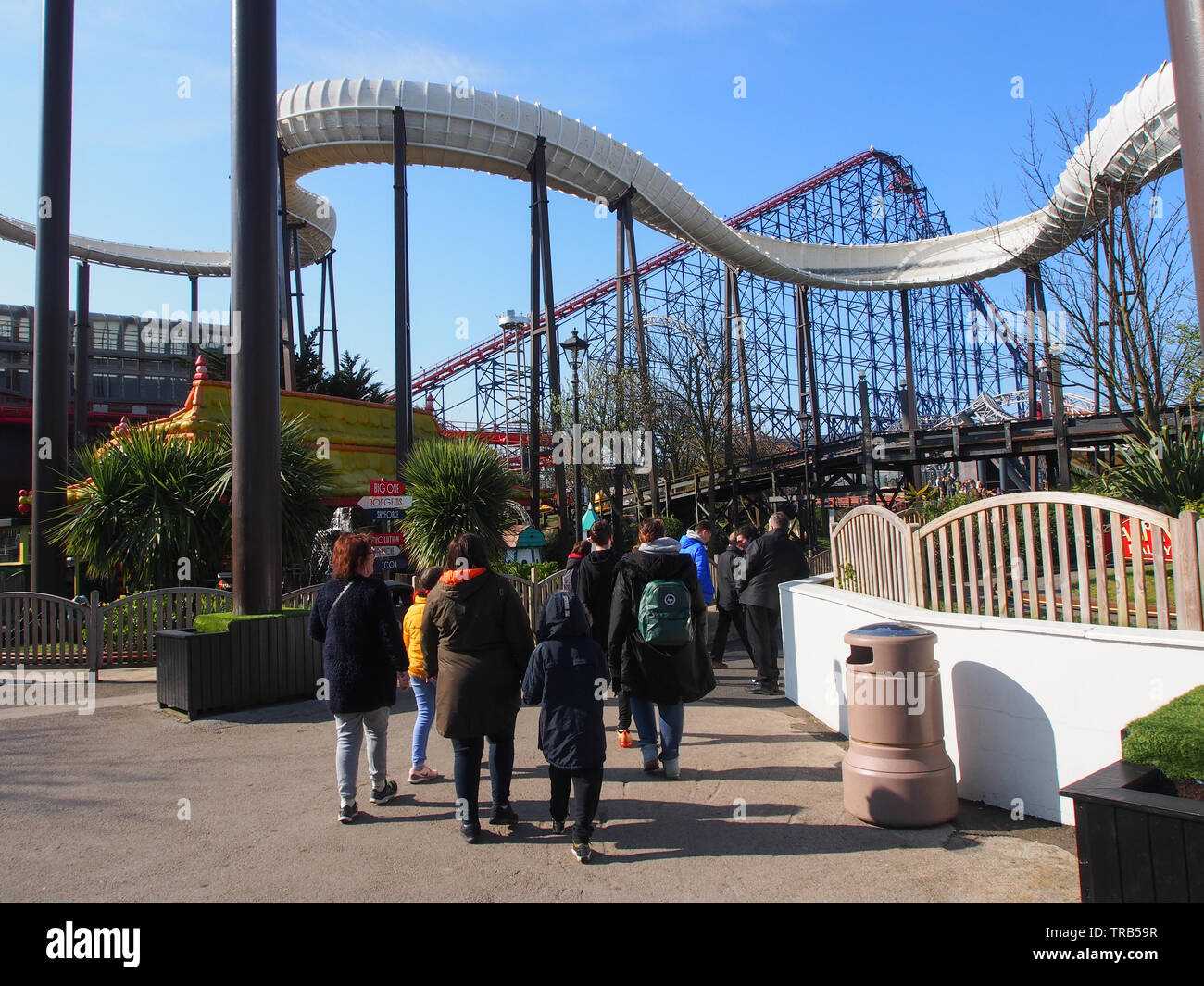 The Avalanche, Blackpool Pleasure Beach, Lancashire, England Stock Photo