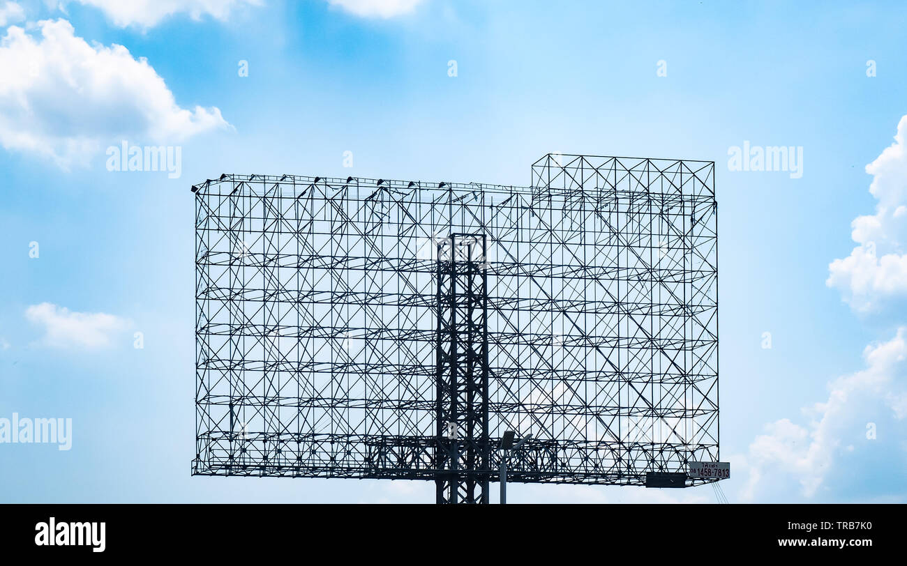 Steel frame structure big billboard for advertising information ...