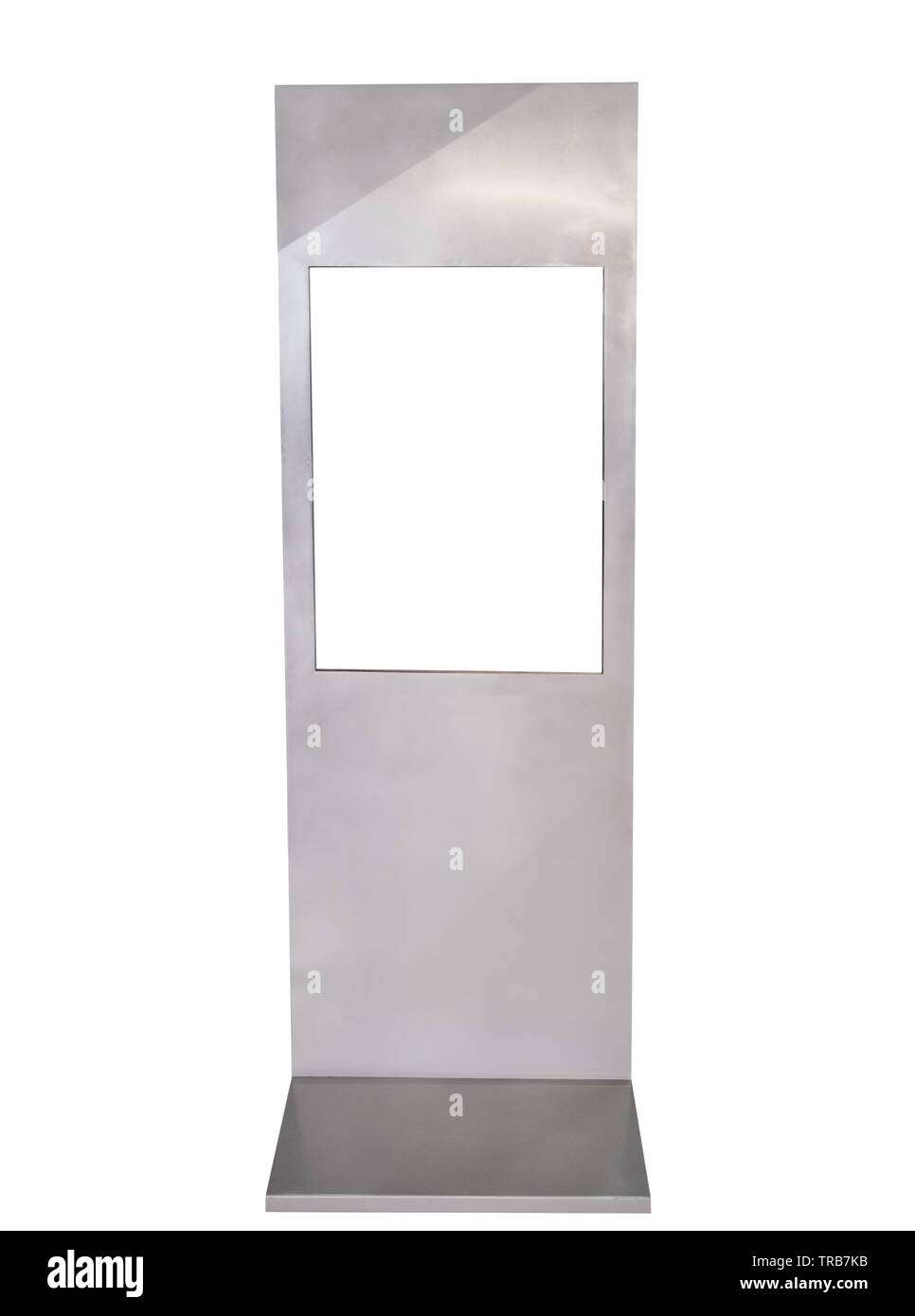 Base signs square aluminium advertising and publicize Stock Photo - Alamy