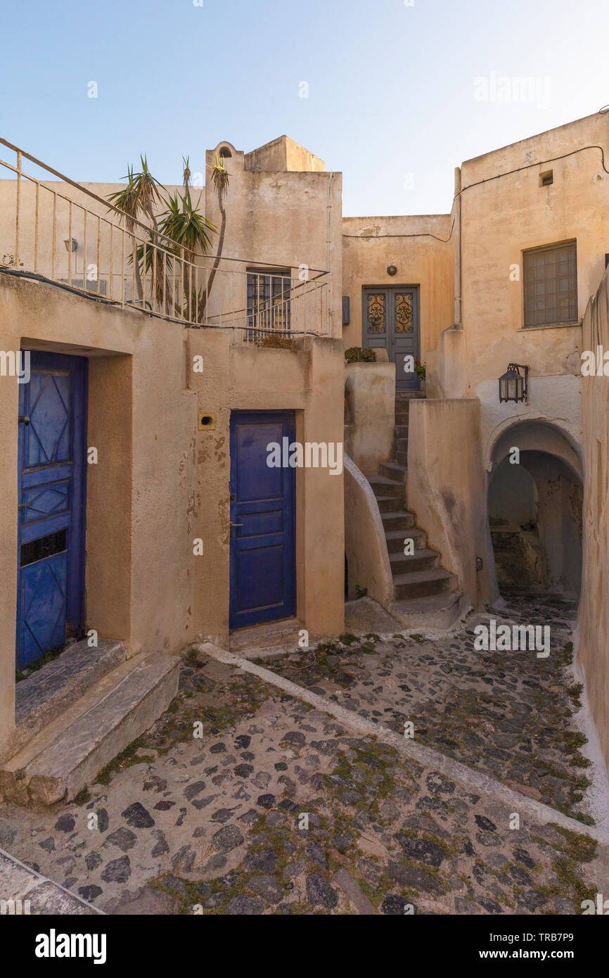 corner at Pyrgos Village Santorini Island Greece Stock Photo