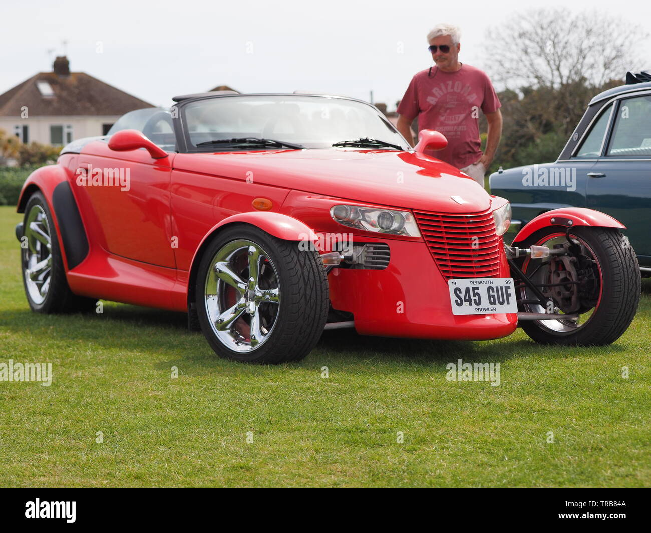 Sheerness, Kent, UK. 2nd June, 2019. 31st Swale Vehicle Enthusiasts Car Show. A red Chrysler Prowler. Credit: James Bell/Alamy Live News Stock Photo