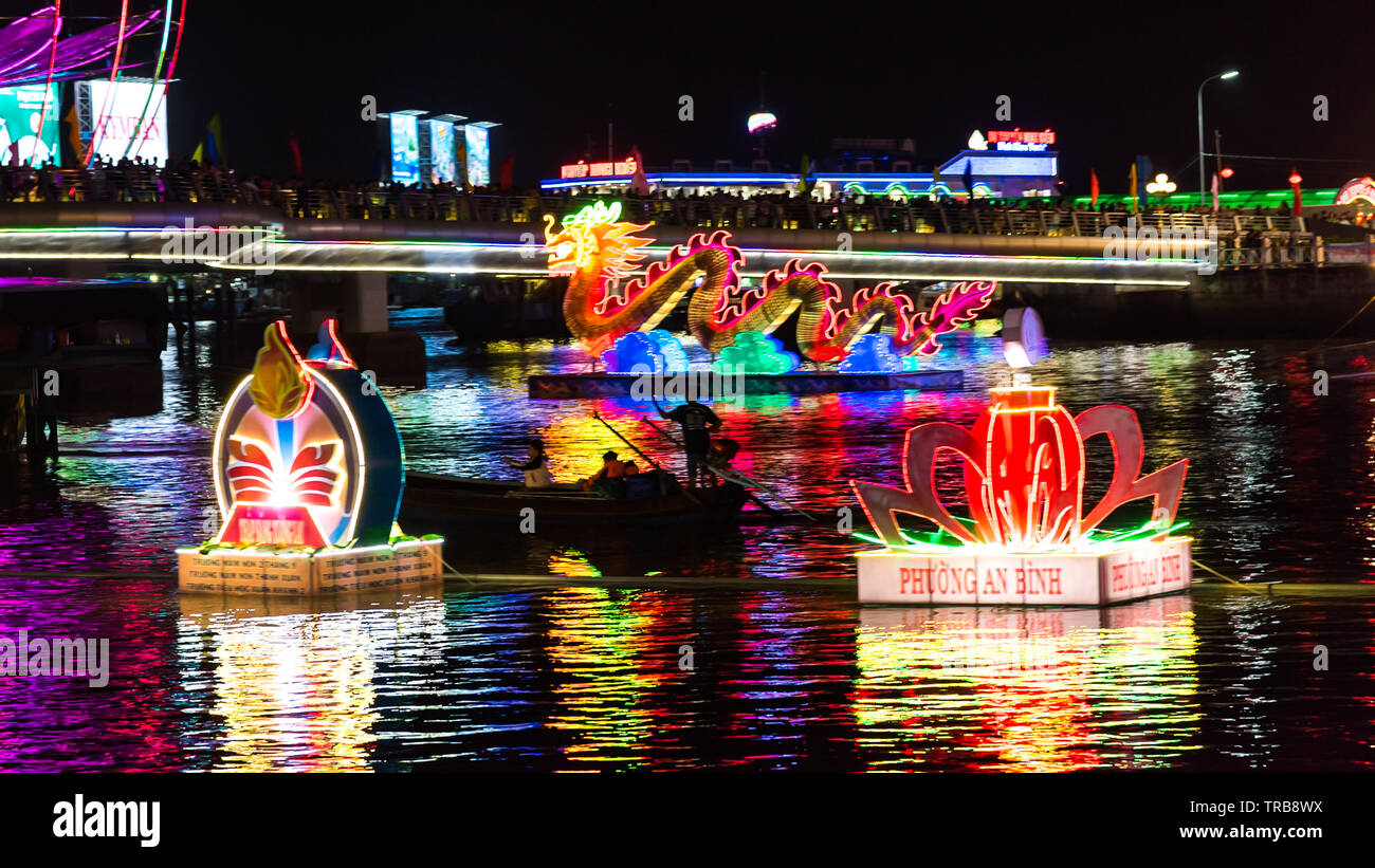 Lantern fetival Can Tho city in Viet nam Stock Photo