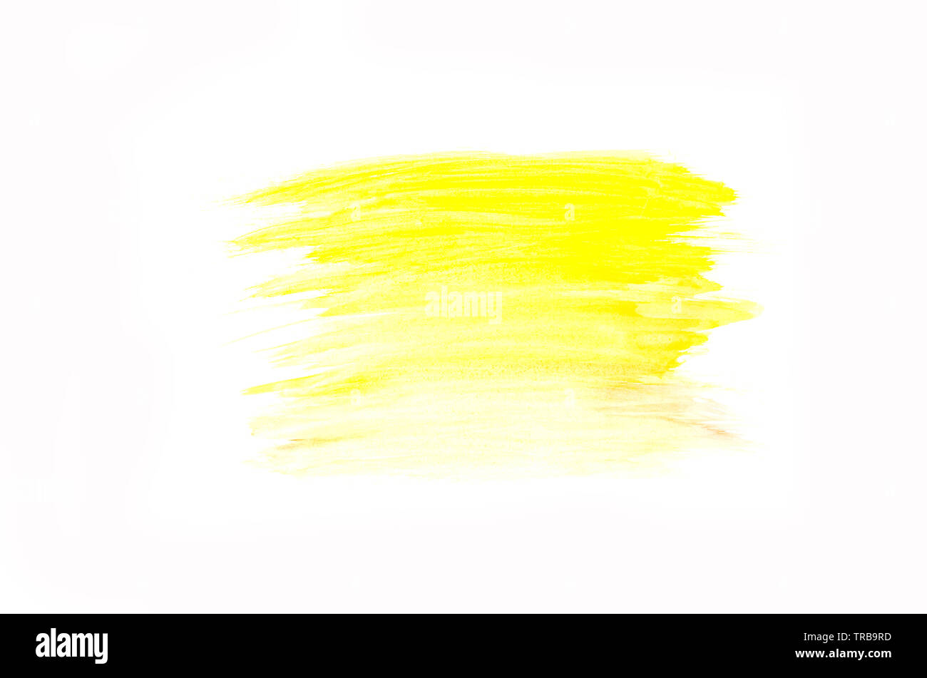 Yellow spot painted with watercolor on a white background Stock Photo ...