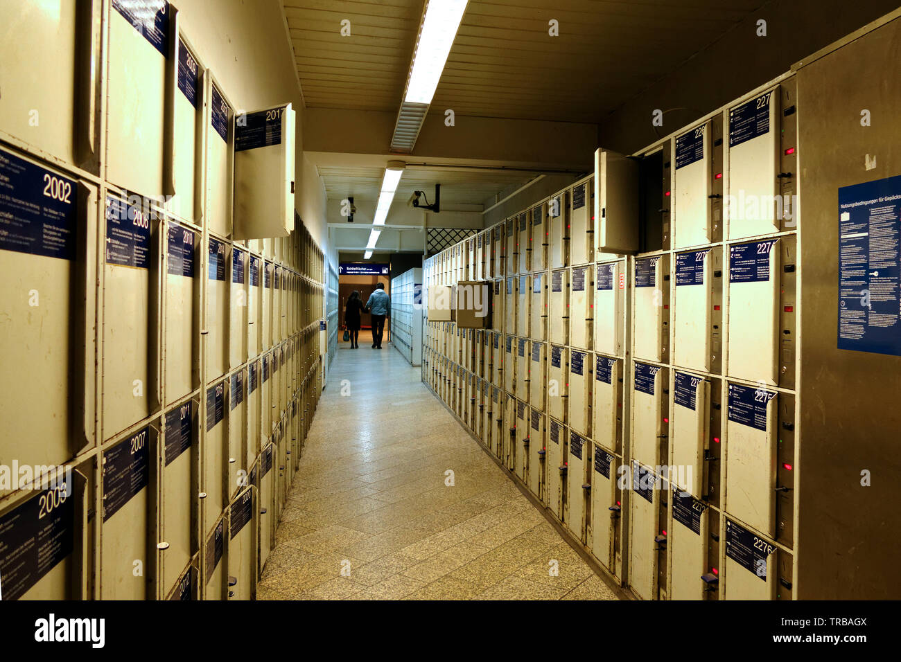 Storage lockers at Hauptbahnhof " Mainstation", Munich, Upper Bavaria,  Germany, Europe Stock Photo - Alamy