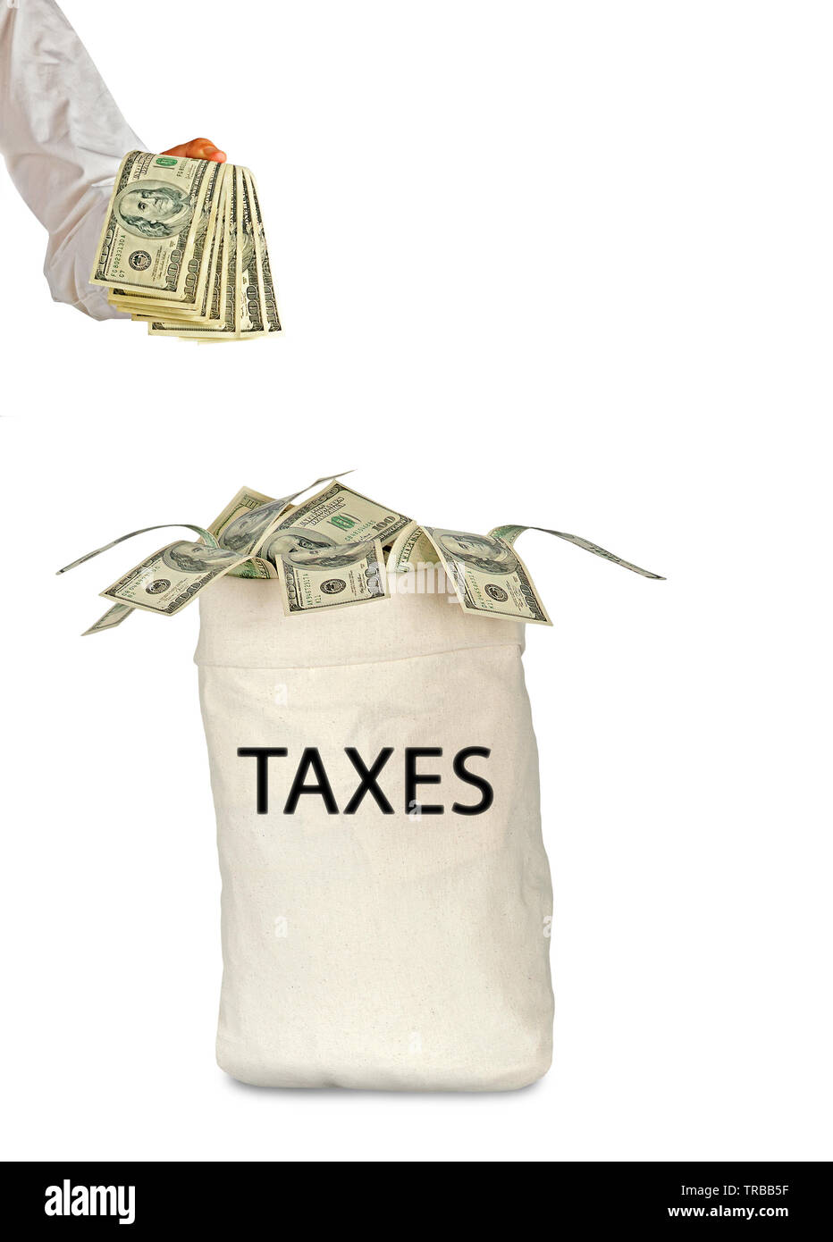 Bag with taxes Stock Photo Alamy