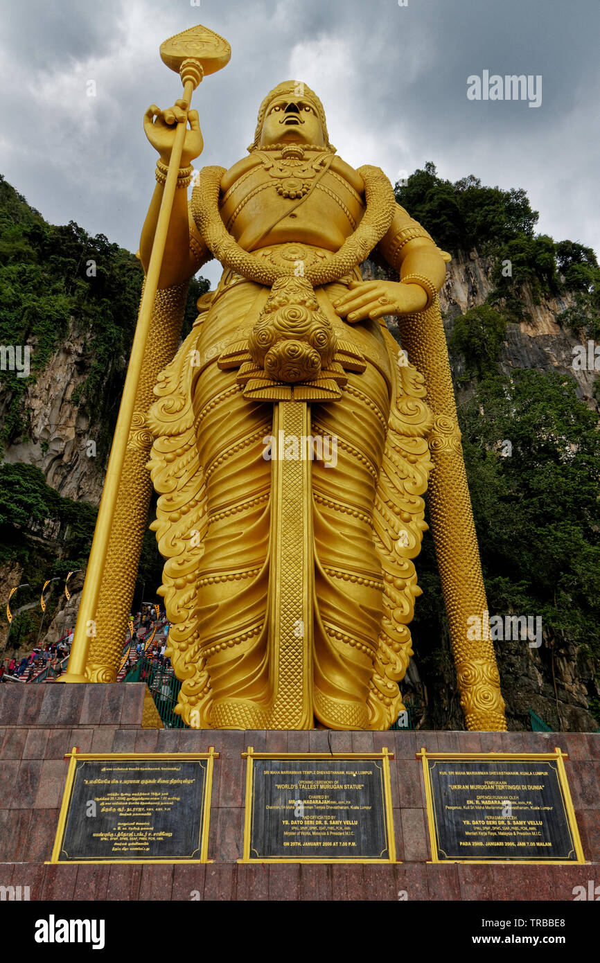 Murugan Statue, Batu caves, Kuala Lumpur, Malaysia. Stock Photo