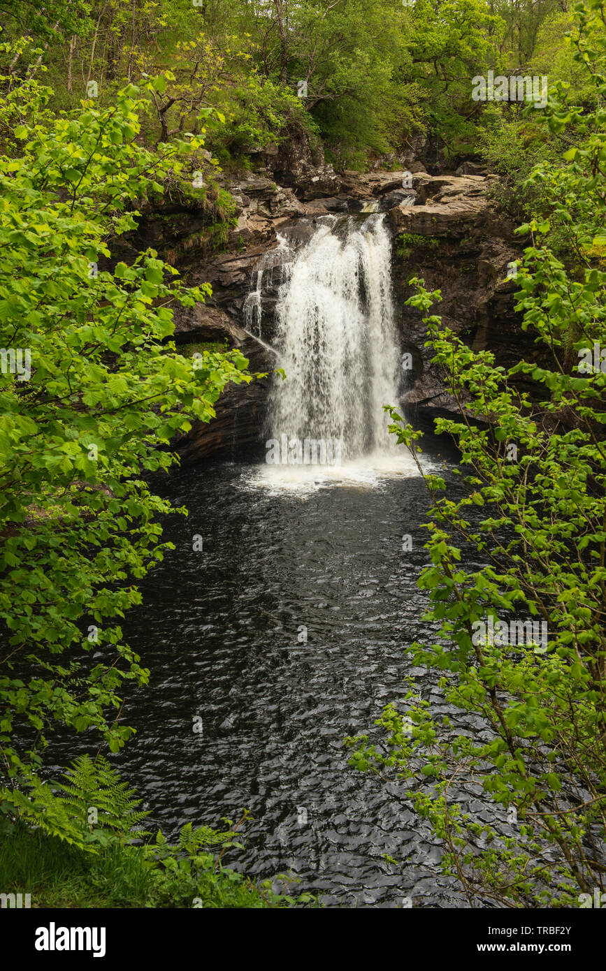 Falls of Falloch, Crianlarich, Stirling, Scotland. Stock Photo