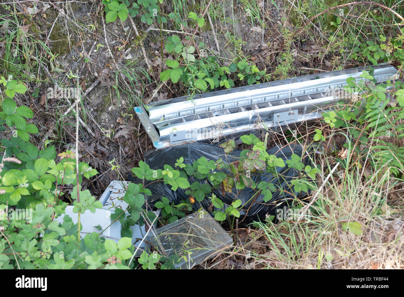 fly tipping in Buckinghamshire Stock Photo - Alamy