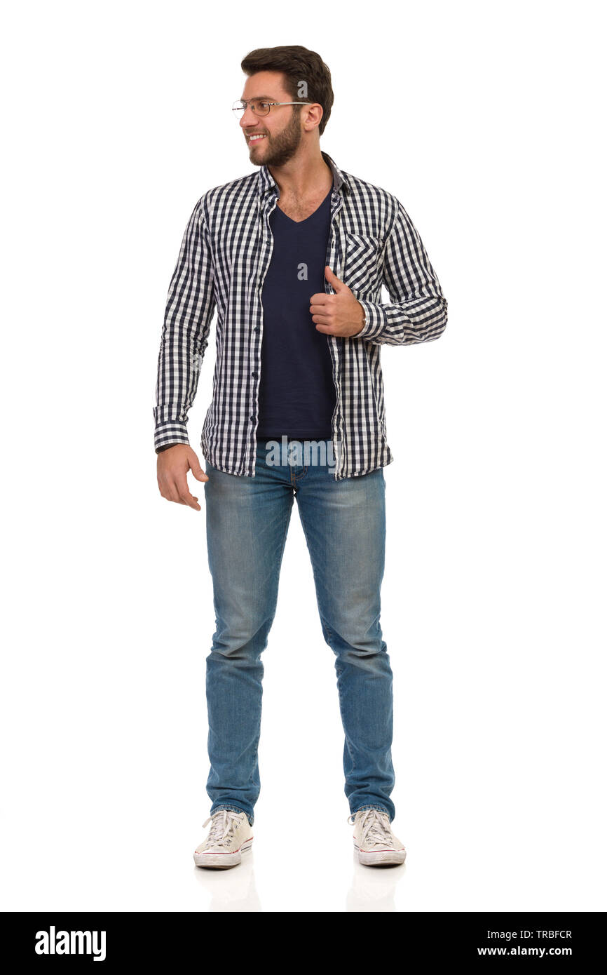 denim shirt unbuttoned