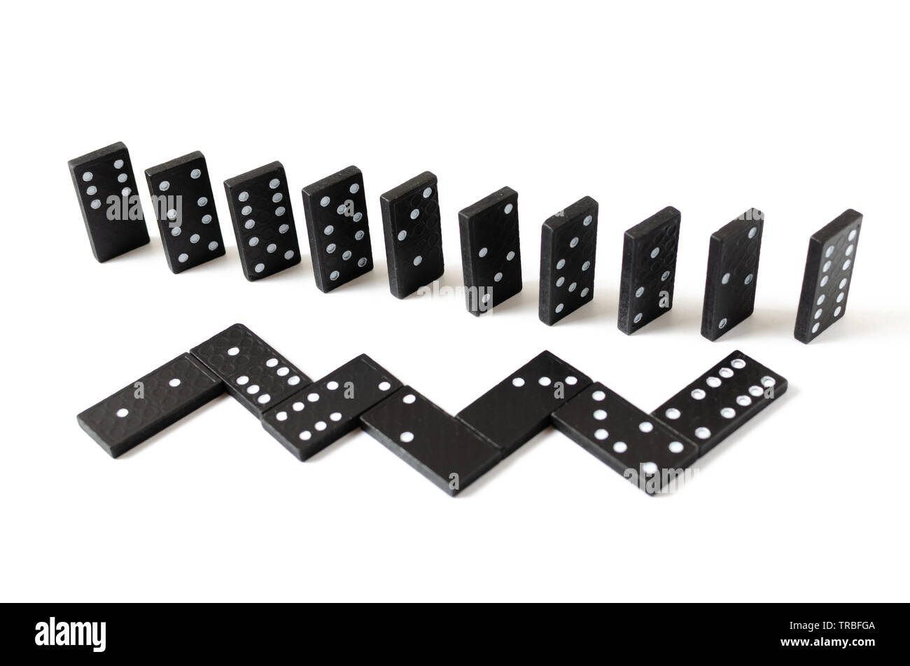 Black Dominos On A White Background Board Game Hobbies And