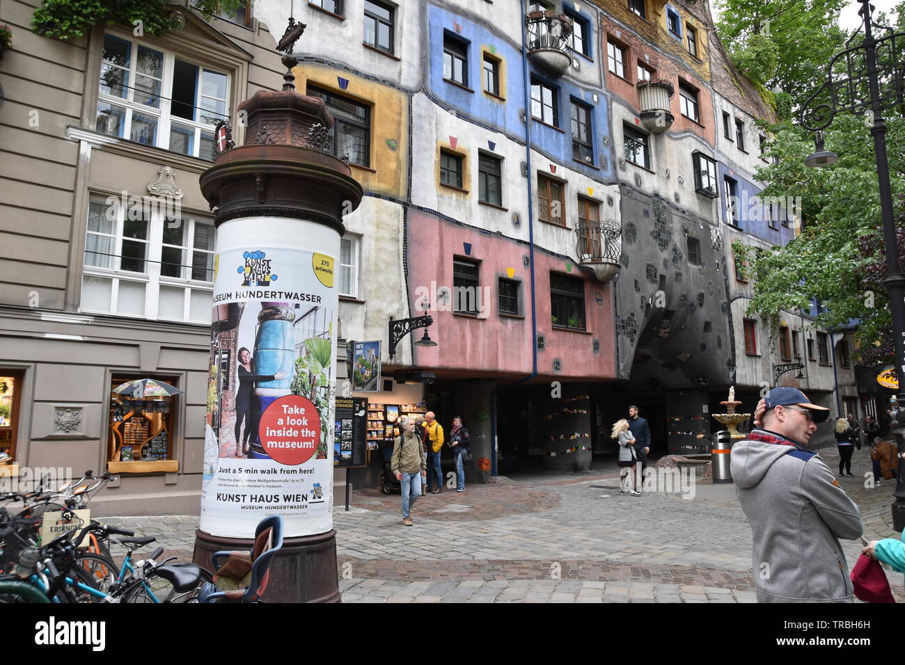 Hundertwasserhaus vienna Stock Photo
