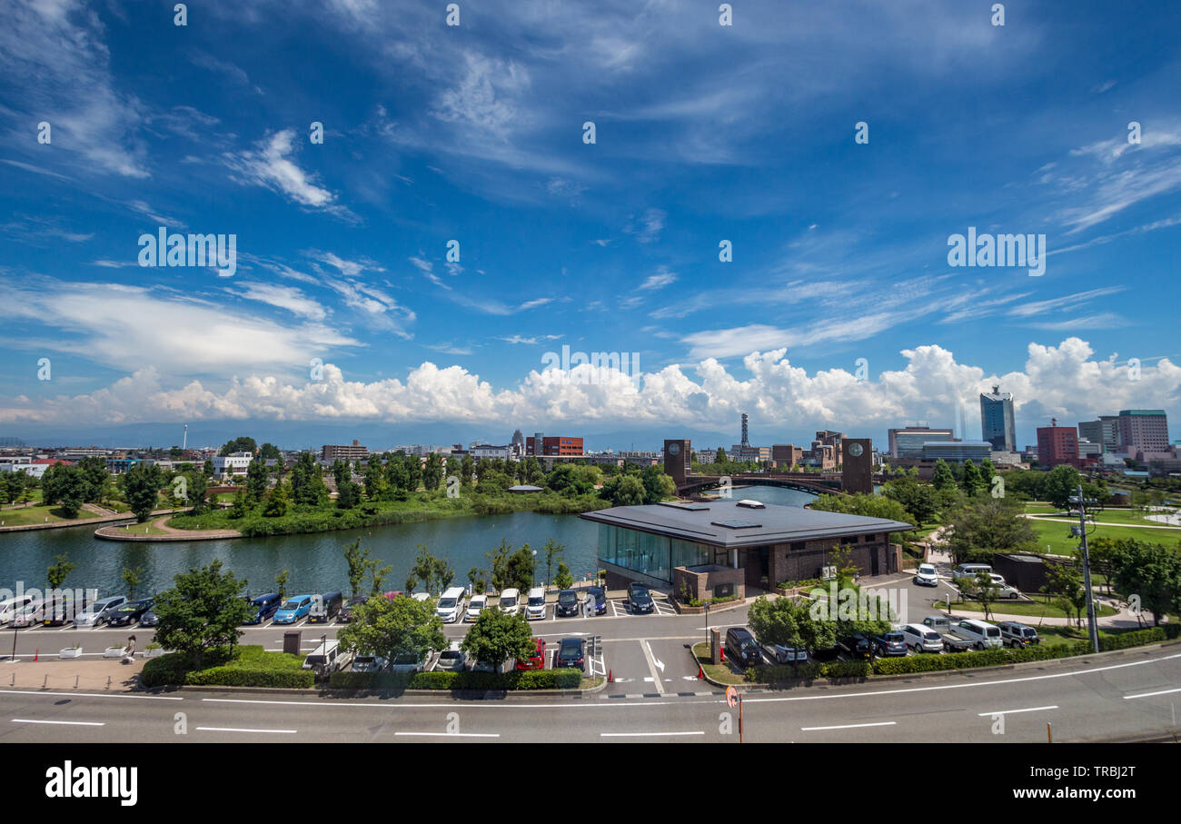 View of Kansui Park in summer, Toyama, Japan Stock Photo - Alamy