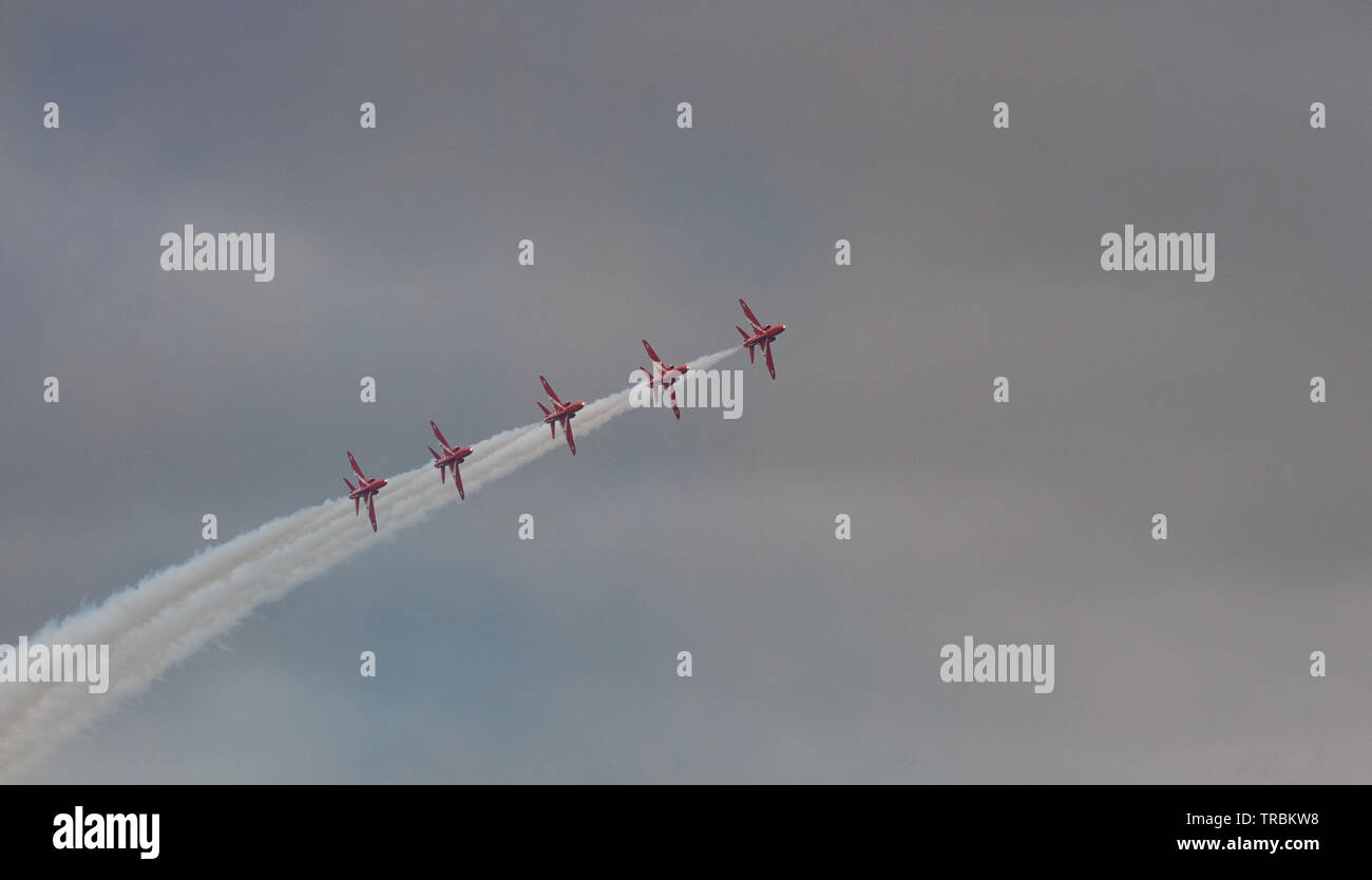 Red Arrows Display Team Stock Photo