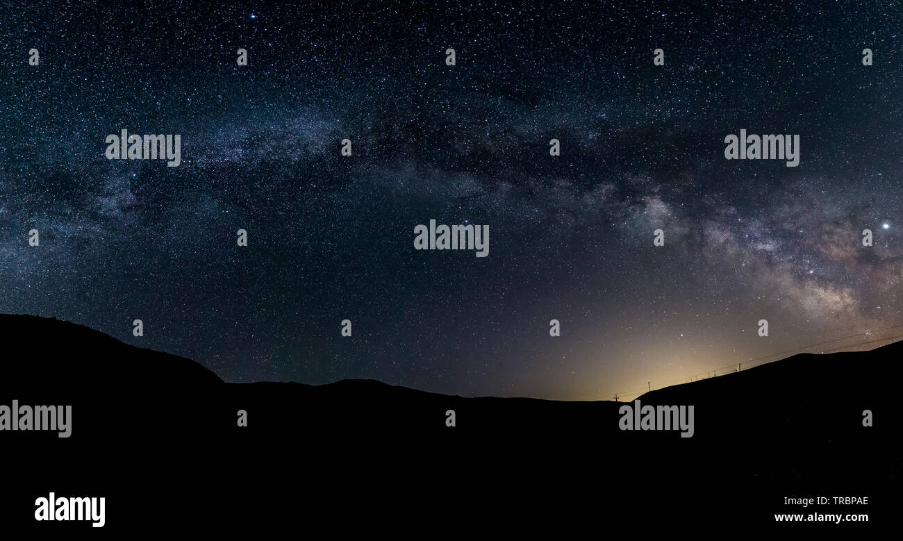 Panorama milky way in hi-res stock photography and images - Alamy