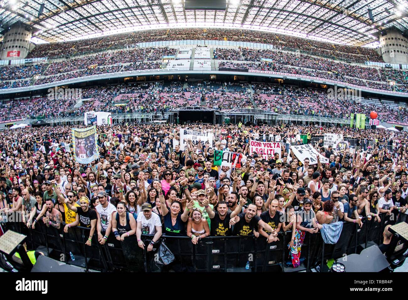 Vasco Rossi in concert at San Siro Stadium in Milano, Italy, on June 01 2019  Stock Photo - Alamy