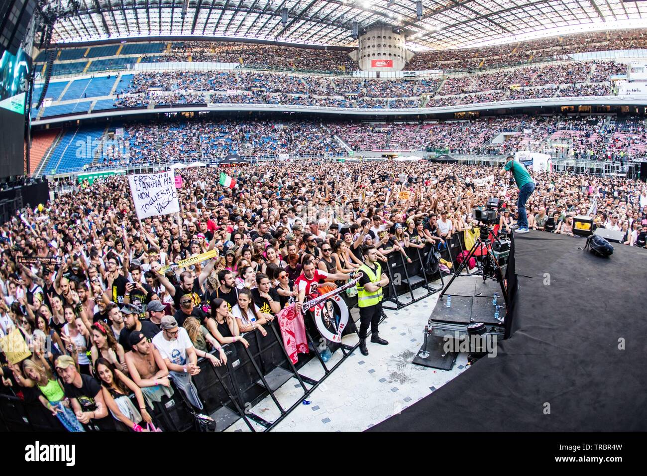 Vasco Rossi in concert at San Siro Stadium in Milano, Italy, on June 01  2019 Stock Photo - Alamy