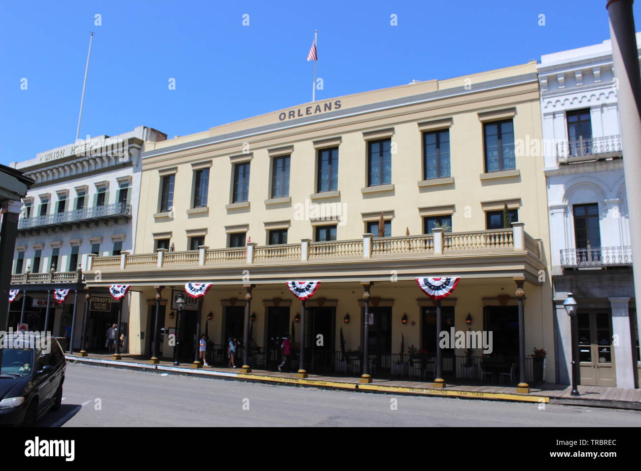 Orleans Hotel, Old Sacramento, California Stock Photo