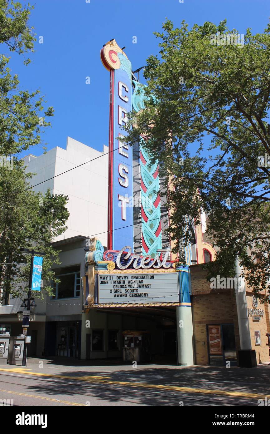 Crest Theatre, Sacramento, California Stock Photo Alamy
