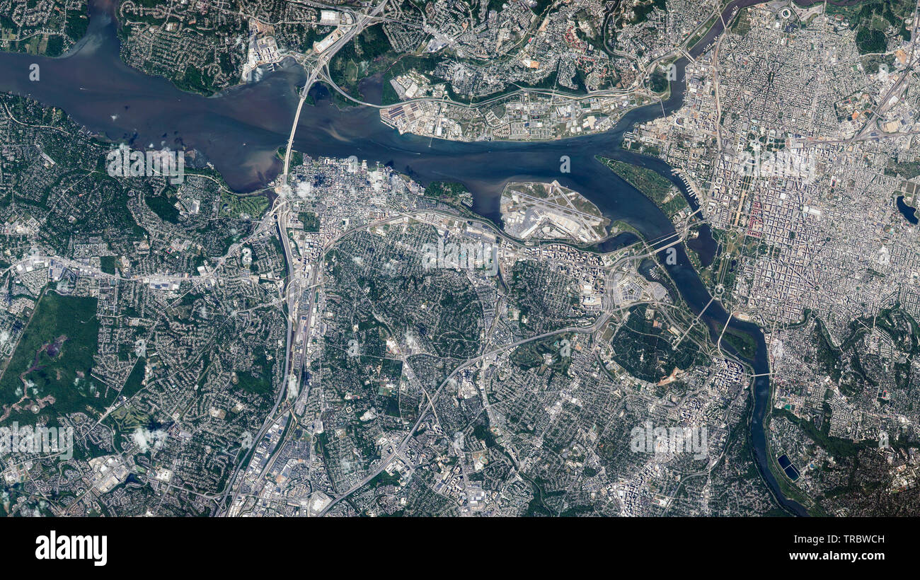Aerial of Washington, D.C. Stock Photo