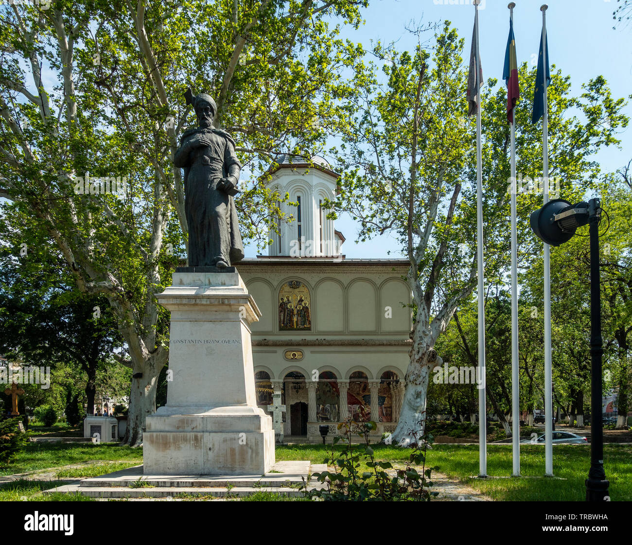 Statue of Constantin Brâncoveanu in front of New St Church