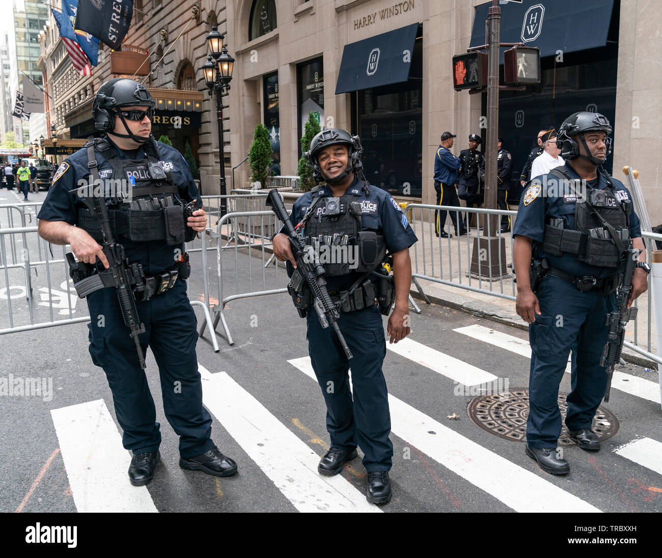 New York, NY - June 2, 2019: Members of NYPD Counterterrorism