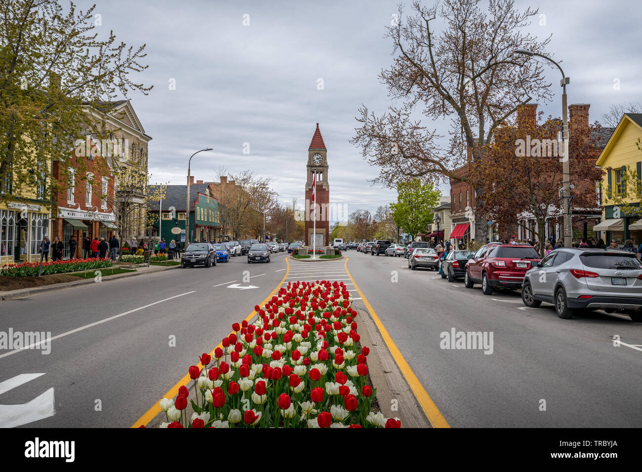NIAGARA ON THE LAKE,CANADA - May 18, 2019 - In the streets of Niagara on the Lake. Niagara on the Lake is a town in Ontario, it is located on the Niag Stock Photo
