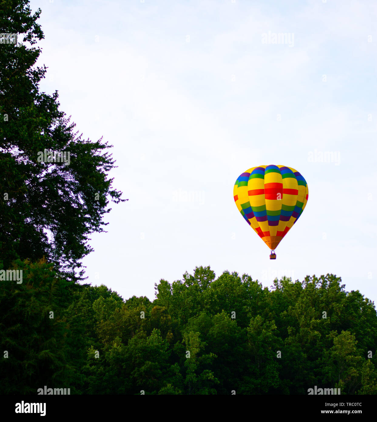 Hot air balloon in the sky Stock Photo