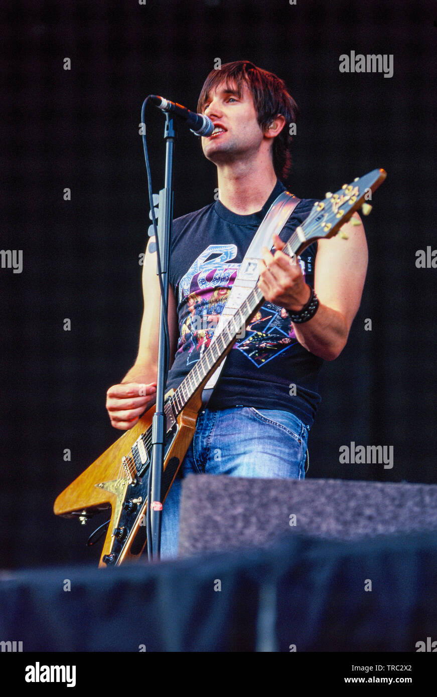 Ash performing at the Virgin V Festival V2003, Hylands Park, Chelmsford, Essex, United Kingdom Stock Photo