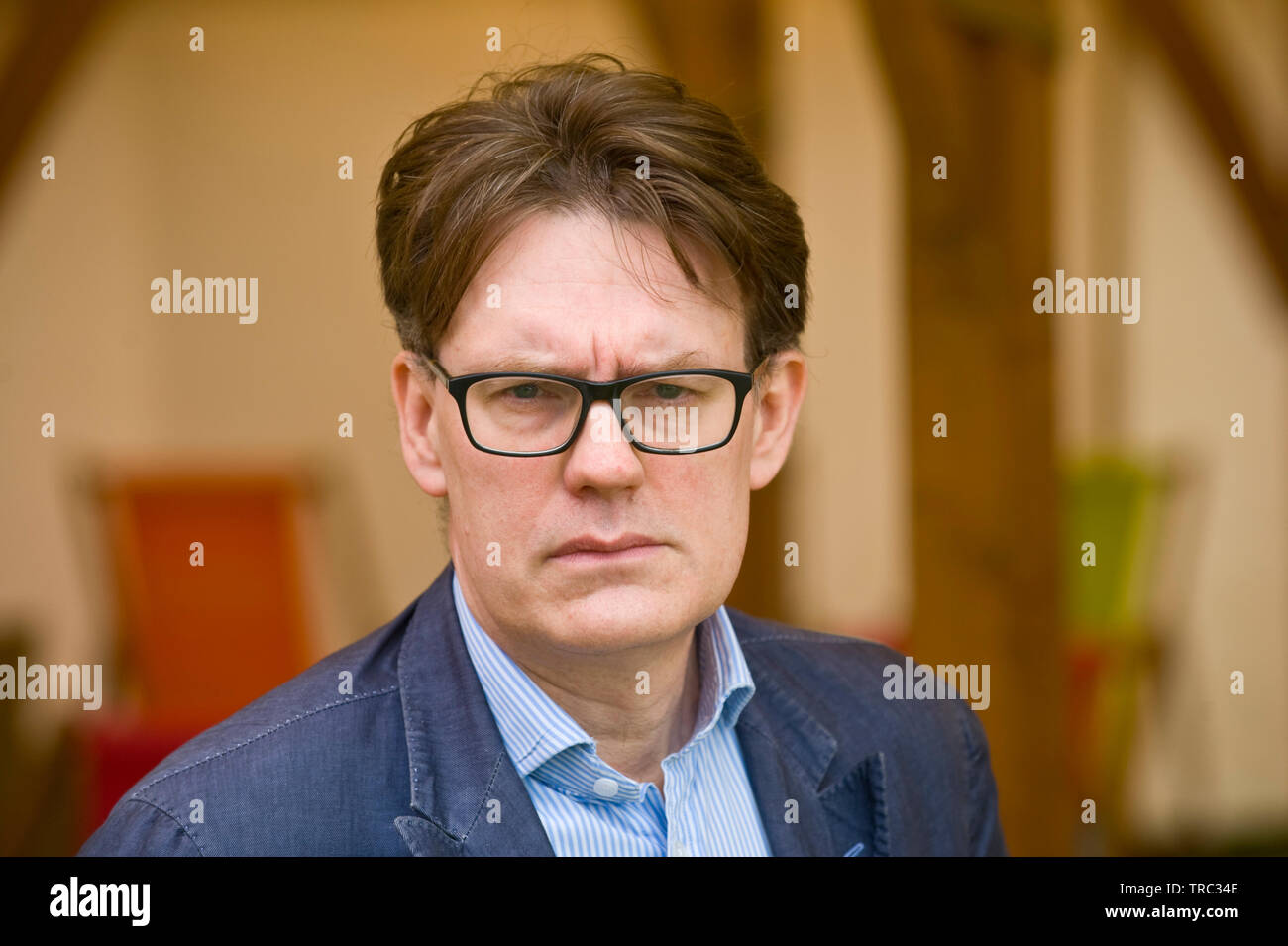 Thomas Grant QC practising barrister and author pictured at Hay Festival Hay on Wye Powys Wales UK Stock Photo