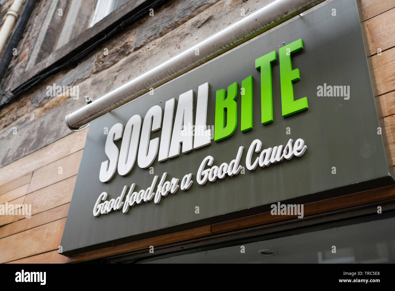 Homeless organisation Social Bite cafe on Rose Street in Edinburgh, Scotland, UK Stock Photo