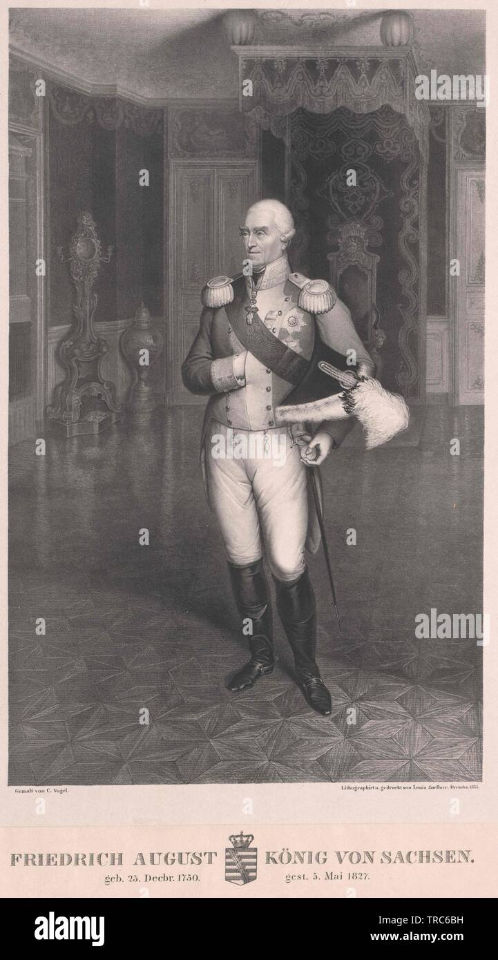 Frederick August I, King of Saxony, Additional-Rights-Clearance-Info-Not-Available Stock Photo