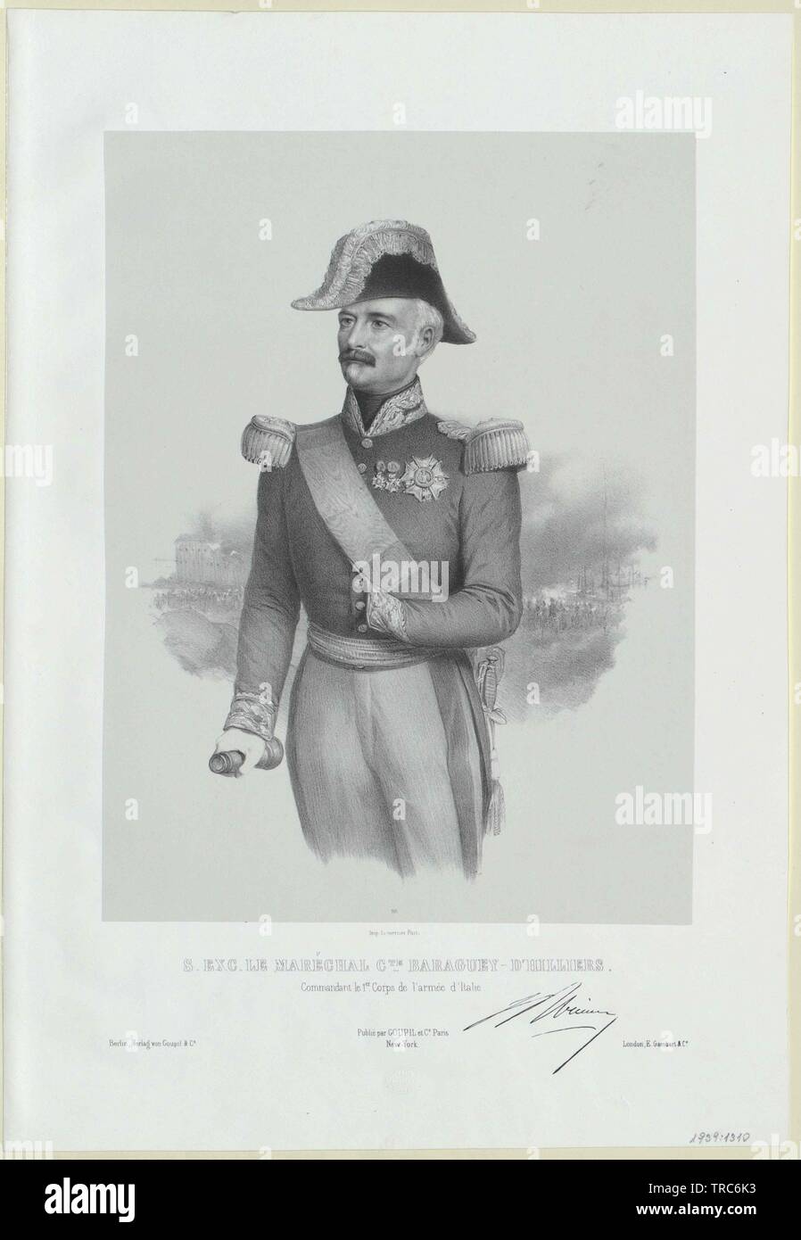 Baraguey d'Hilliers, Achilles Comte, French marshal, 1853 envoy in Constantinople, Additional-Rights-Clearance-Info-Not-Available Stock Photo