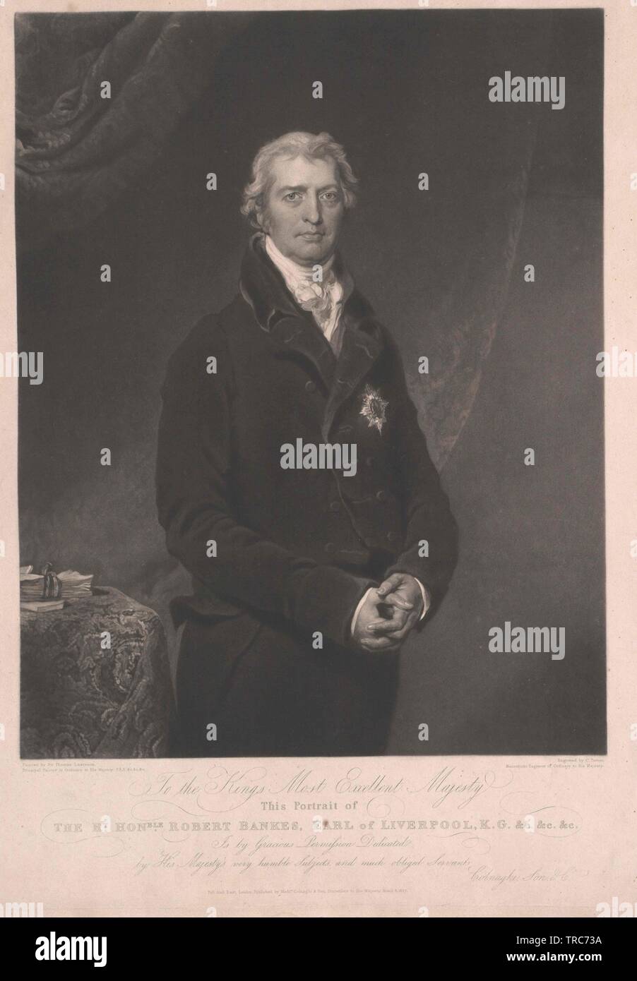 Jenkinson, 2nd earl of Liverpool, Robert bank, Additional-Rights-Clearance-Info-Not-Available Stock Photo