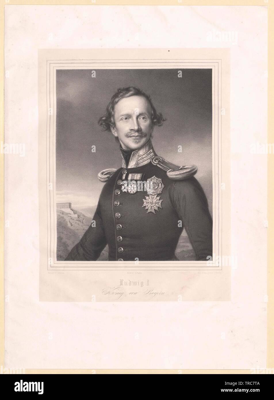 Louis I, King of Bavaria, Additional-Rights-Clearance-Info-Not-Available Stock Photo