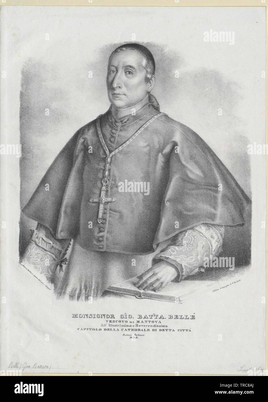 Belle, Giovanni Battista, bishop of mantua (acknowledge 1835 07 24), , Additional-Rights-Clearance-Info-Not-Available Stock Photo